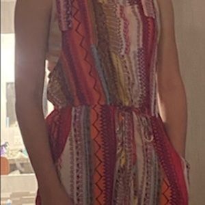 Love, Fire- multi-color- patterned XS Romper